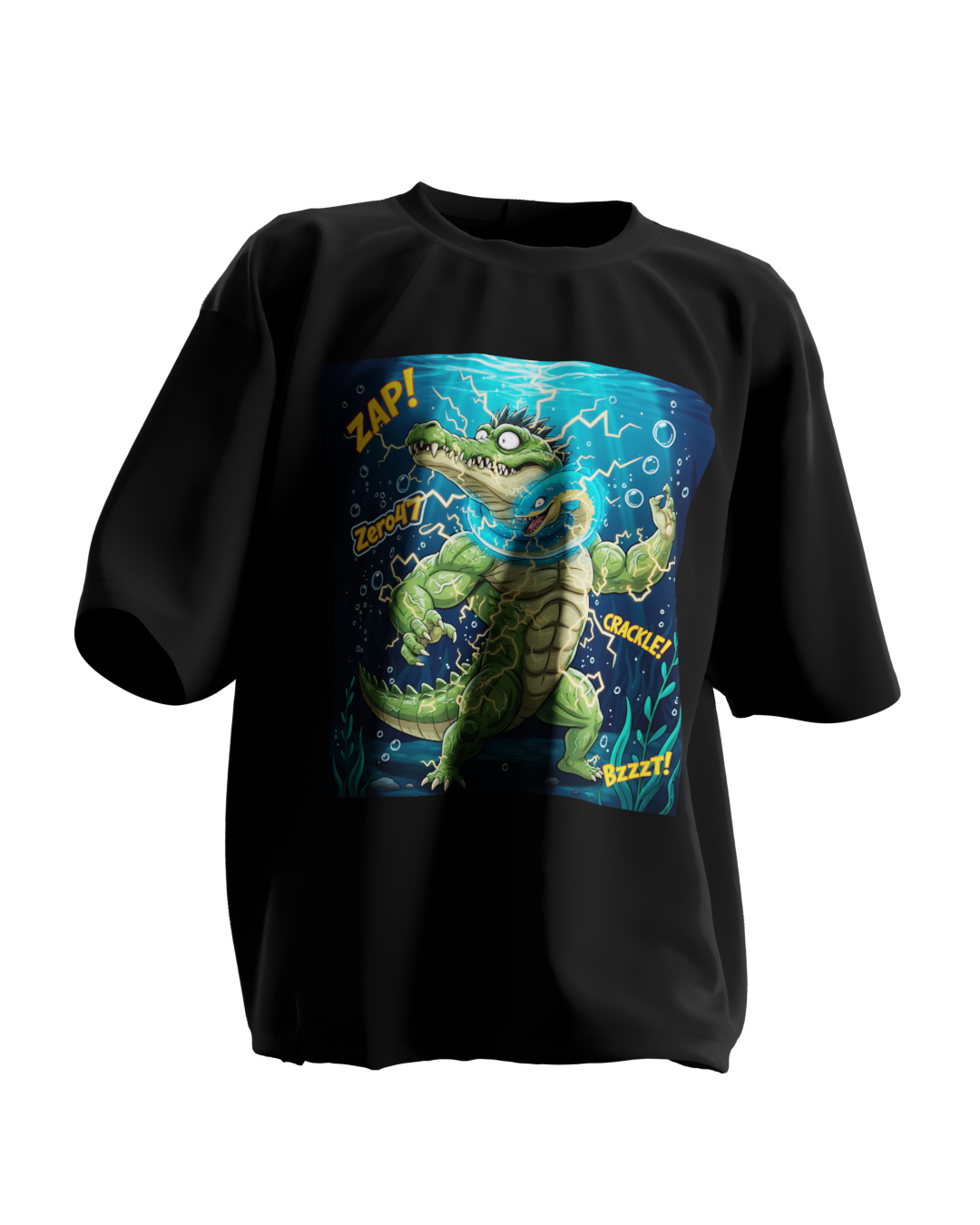 T-Shirt Oversized Essentials Predador Elétrico